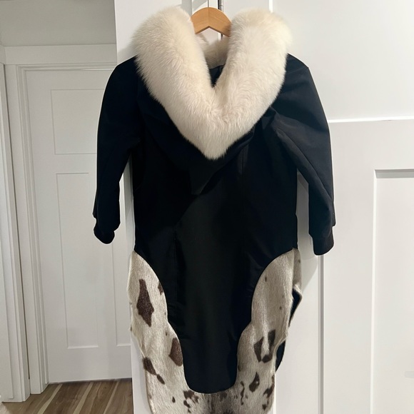 Jackets & Coats Exquisite Parka Made From Sealskin White Fox And